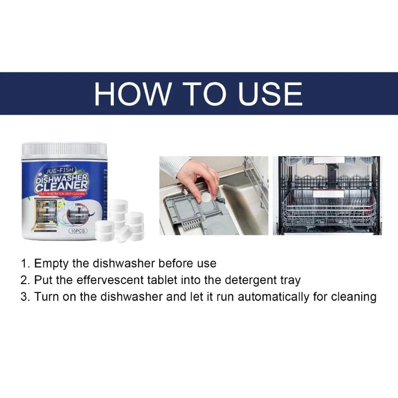 Powerful Cleaning Effervescent Dishwasher Tablets