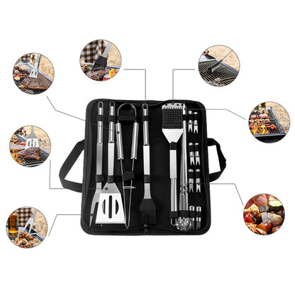 20 PCS BBQ Grill Tools Set with Carry Case