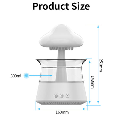 Mushroom Rain Cloud Air Humidifier - 7 Colour Changing Night Light