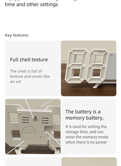 Luminous 3D LED Digital Clock