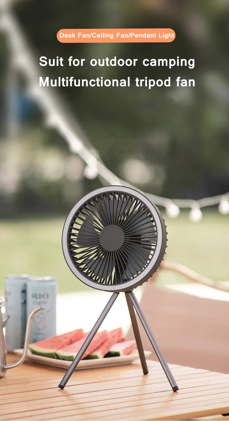 Rechargeable Portable Circulator Wireless Fan With Tripod