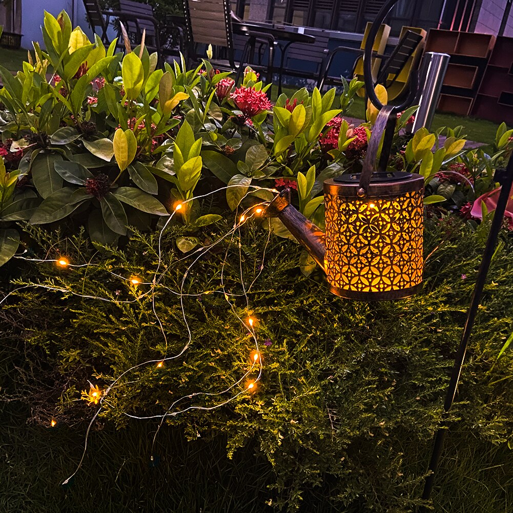 Solar Watering Can with LED Lights