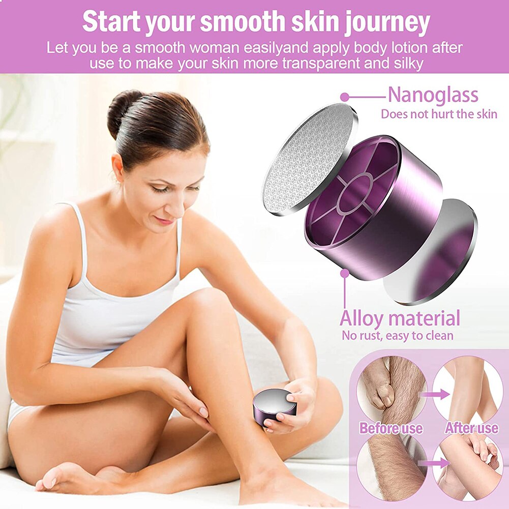 3-In 1 Painless Epilator Hair Remover, Sharpening Nails, Foot Scraper