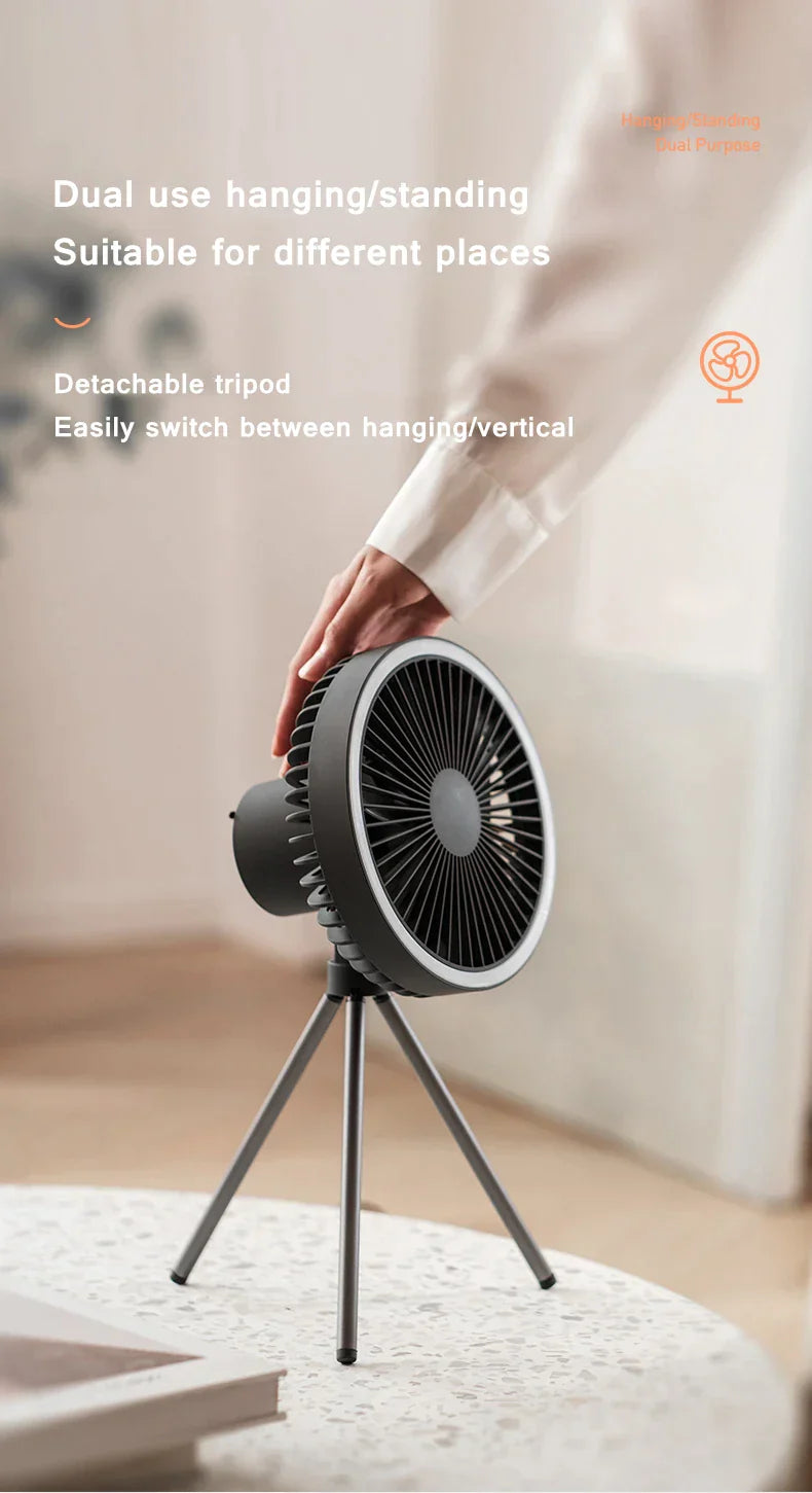 Rechargeable Portable Circulator Wireless Fan With Tripod