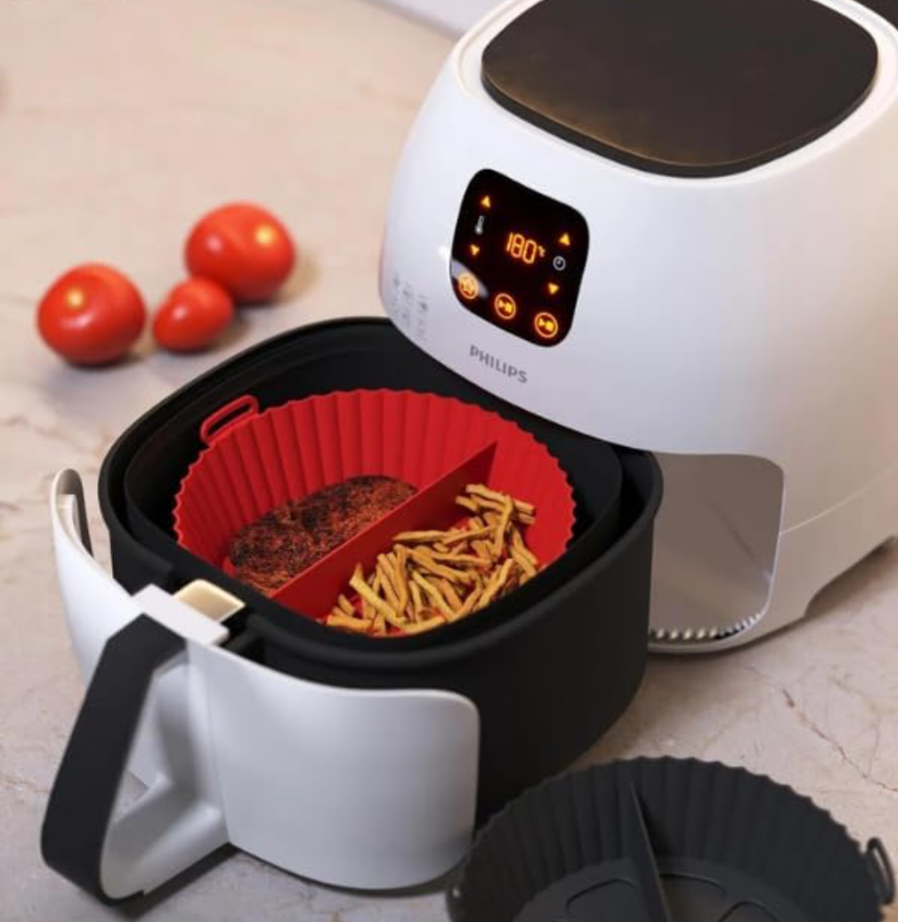 Silicone Airfryer Liner with Divider - 4pc