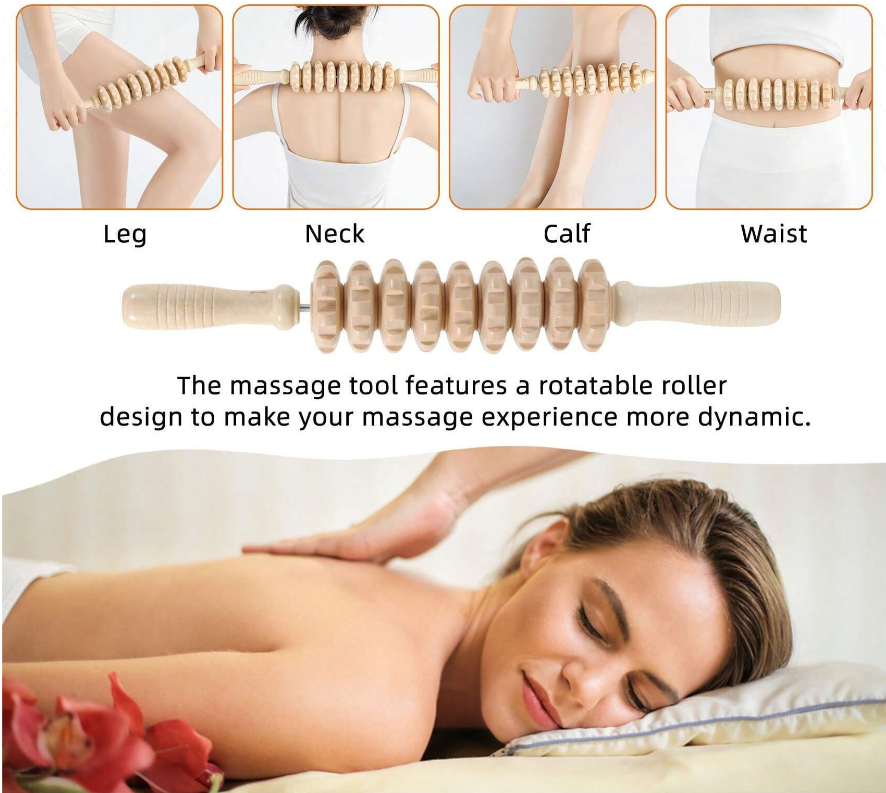 4pc Anti-cellulite Wooden Massage Maderotherapy Gua Sha Kit