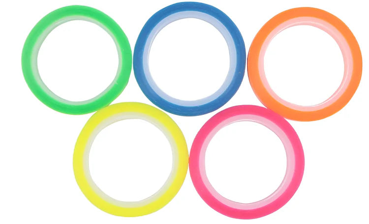 Neon Transparent Sticky Note Tape - 5pc
