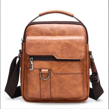 Casual Carrier Men’s Crossbody Faux Leather Shoulder Bag