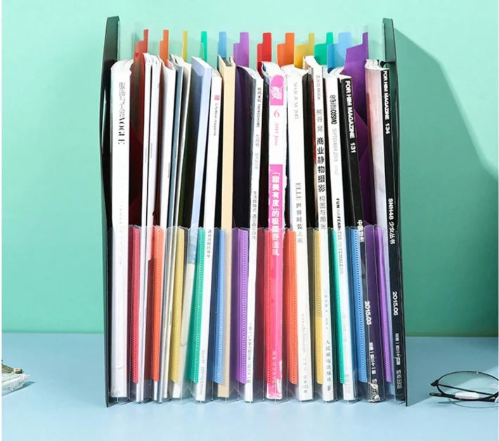 Easy Access Expandable Magazine/Book Holder