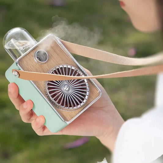 Mini Retro Rechargeable Mist Cooling Fan