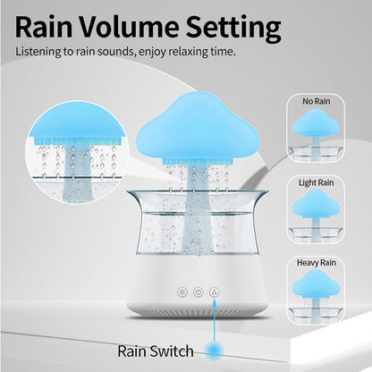 Mushroom Rain Cloud Air Humidifier - 7 Colour Changing Night Light