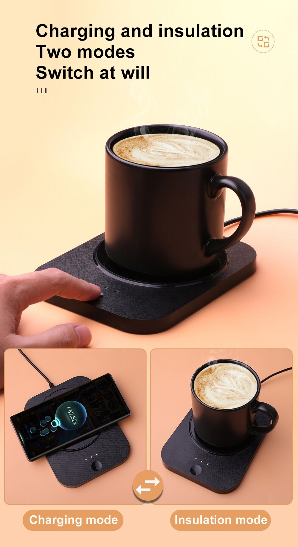 Self Heating Mug With Wireless Smart Charging