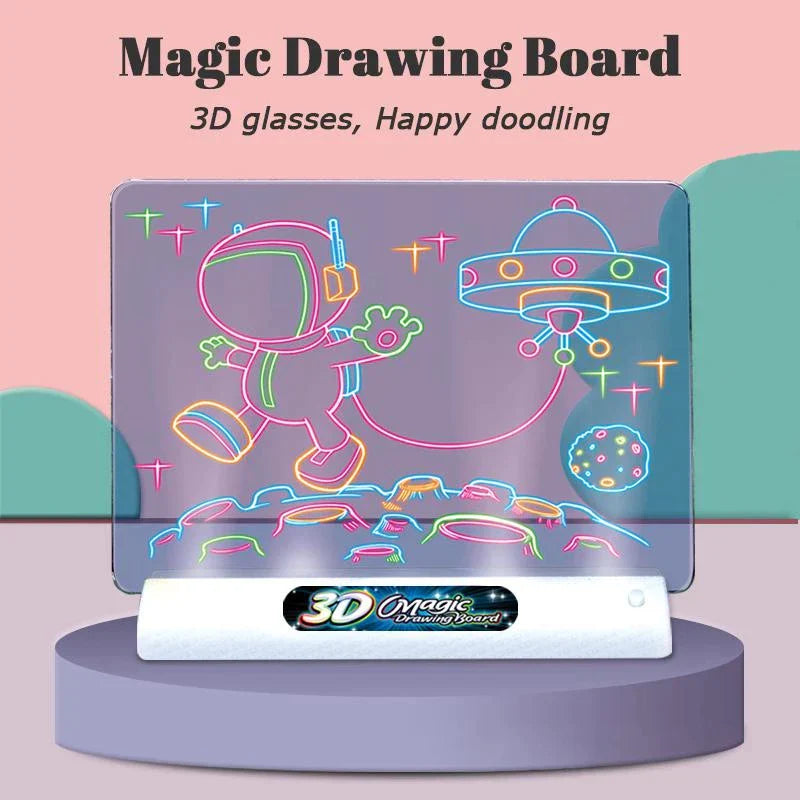 3D Magic Drawing Board (With 3D Glasses)