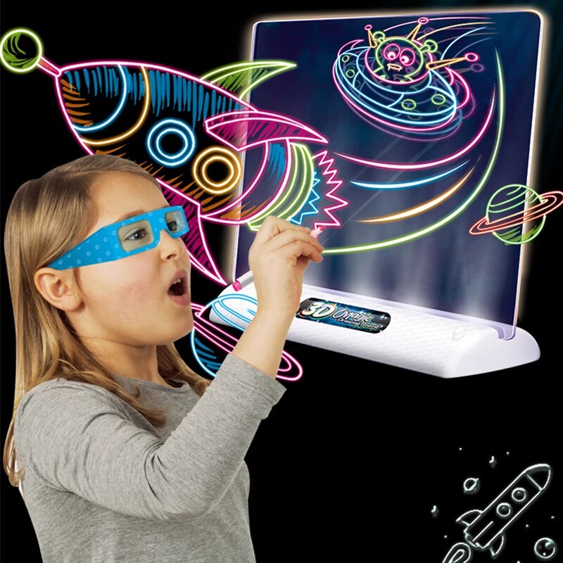 3D Magic Drawing Board (With 3D Glasses)