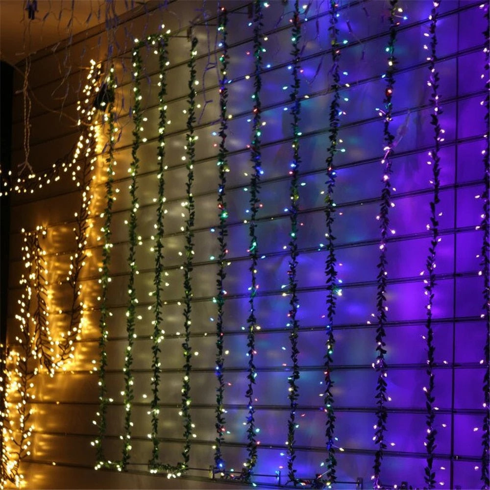 Solar Leaves Curtain Lights 3m x 1m