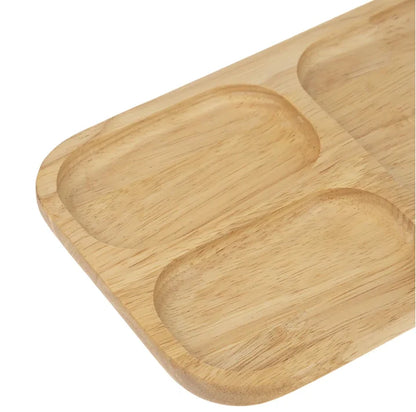 Bamboo Snack Server - 3 Compartment