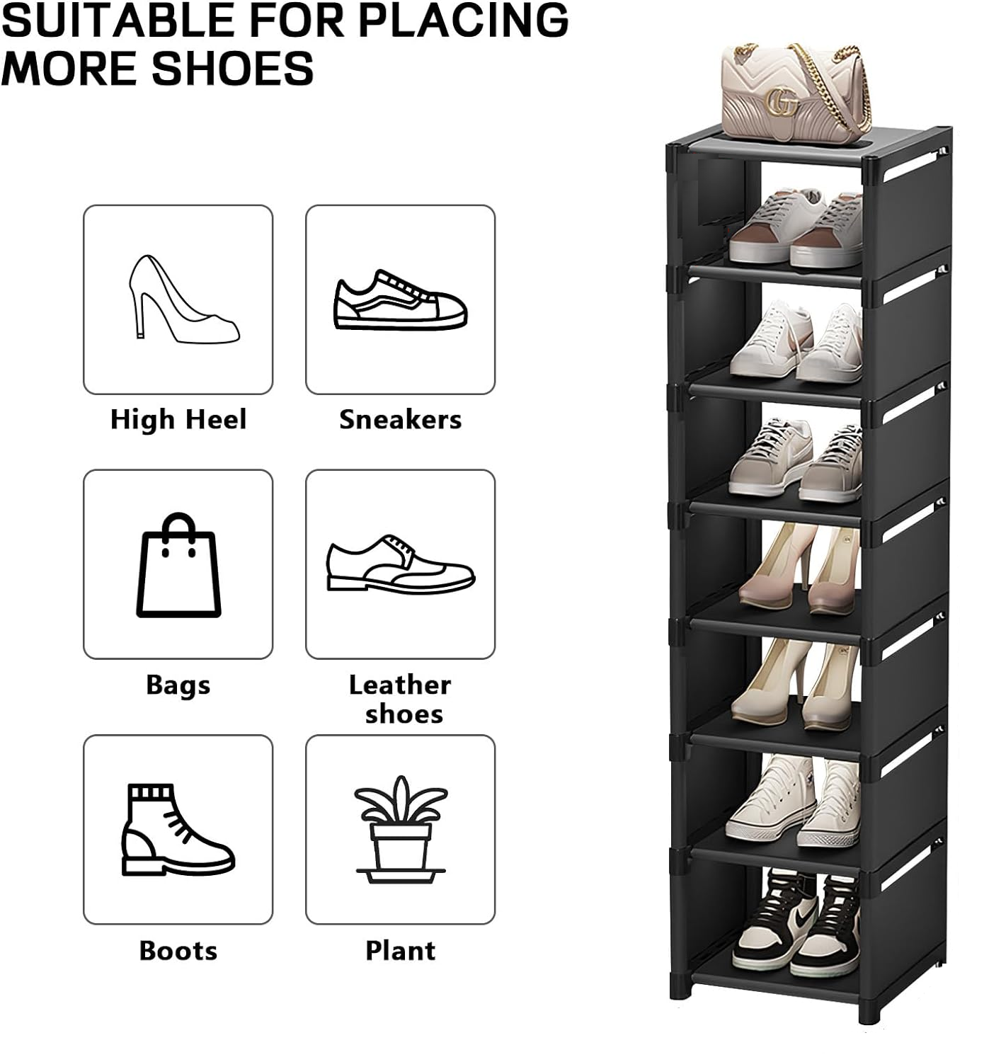 Simple Shoe or Boot Rack - 5 Layer