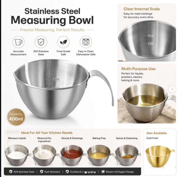 ProMeasure Stainless Steel Measuring Bowl