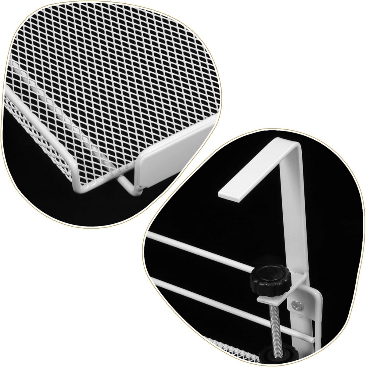 Clamp-on Under Desk Storage Basket