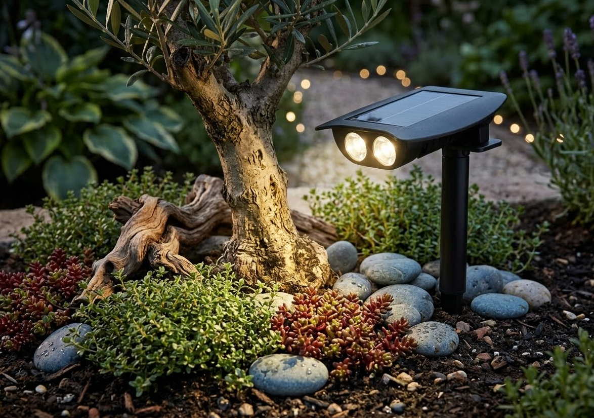 Solar Dual LED Showcase Lamp