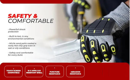 Cut Resistant Work Gloves for Gardening & Heavy-Duty Tasks