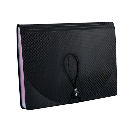 Classic Carbon A4 File Folder with Elastic Belt - 12 Pocket