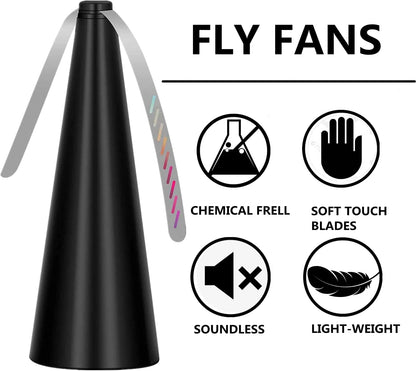 Battery Operated Fly Repellent Fan - Black