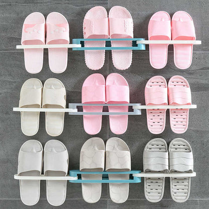 Wall-mounted Rotary Slipper Rack Holder