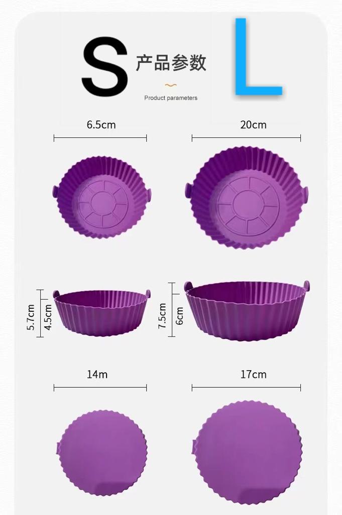 16cm Air Fryer Silicone Plate With Handle
