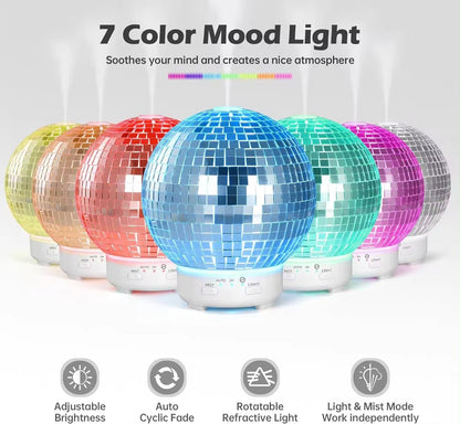 Rotating Disco Ball Night Light And Diffuser