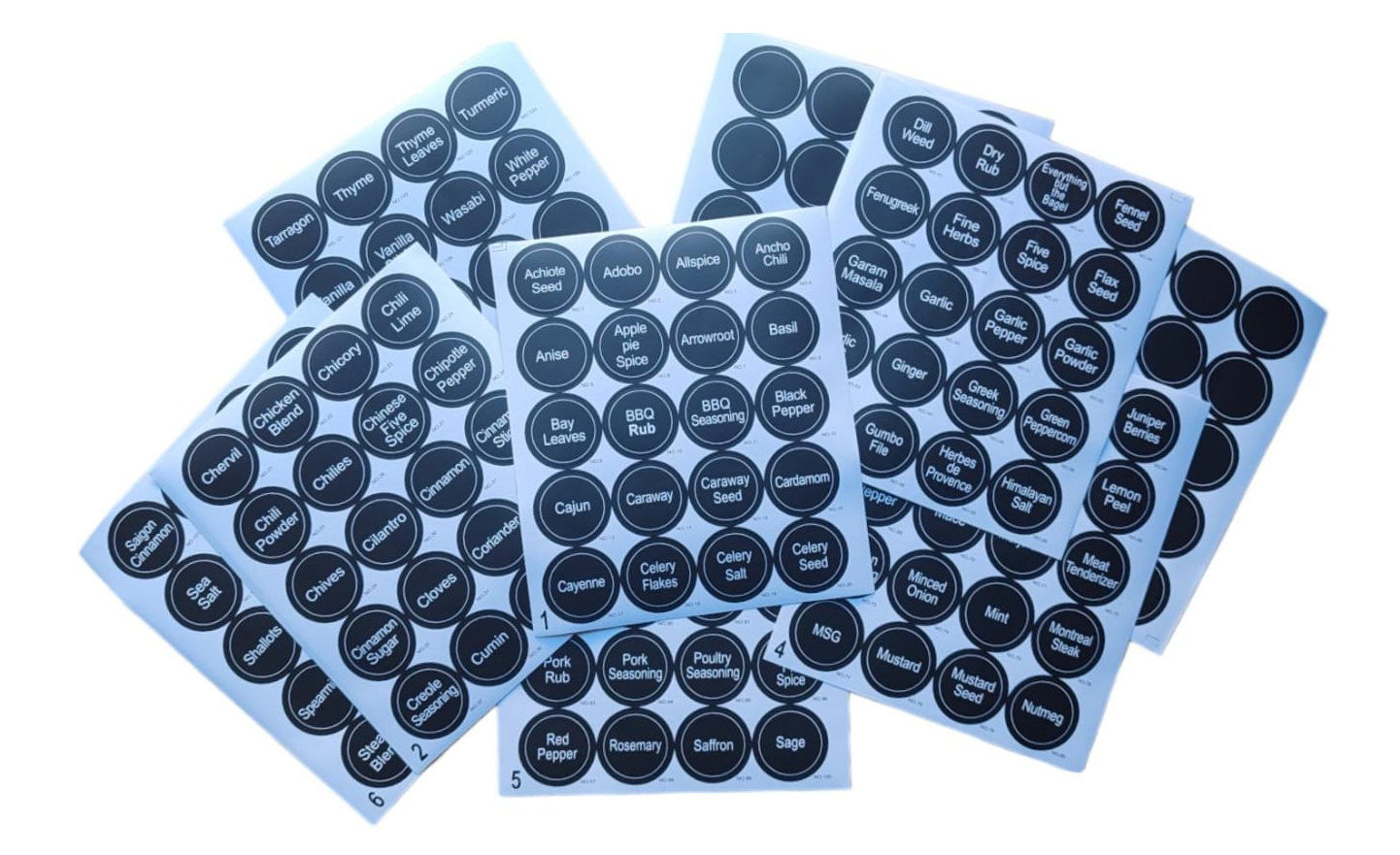 128 Self-Adhesive Spice Stickers