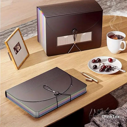 A4 Accordion Expandable Document Folder - 12 Color Coded Slots