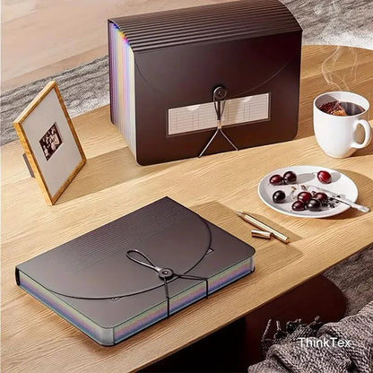 A4 Accordion Expandable Document Folder - 12 Colour Coded Slots