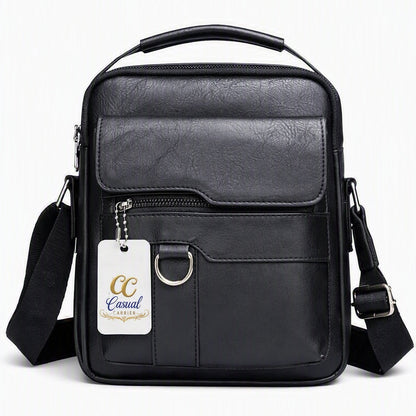 Casual Carrier Men’s Crossbody Faux Leather Shoulder Bag