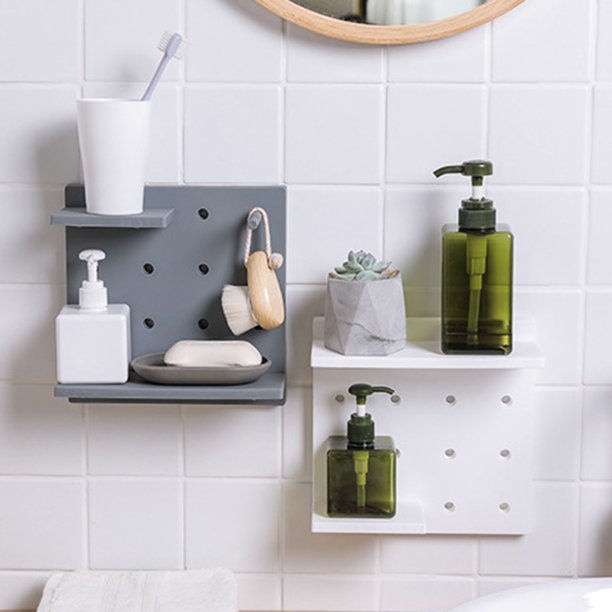 Pegboard Storage Shelf With sticker Pegs