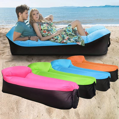 Inflatable Air Lounger with Back Rest