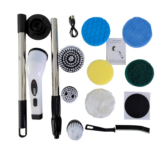 Cordless  Electric Spin Scrubber with 9  Cleaning Heads