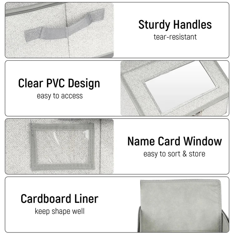 Hat Storage Box with Transparent Window Double Zipper