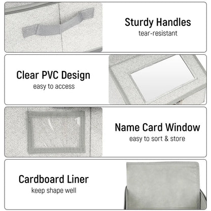 Hat Storage Box with Transparent Window Double Zipper