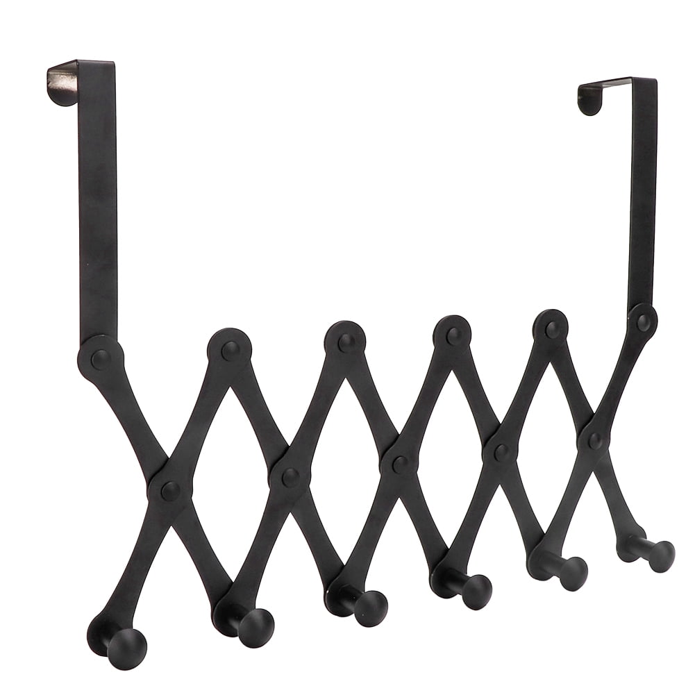 Over-The-Door Hook – Foldable Coat Rack, Heavy-Duty Stainless Steel 6 Hooks