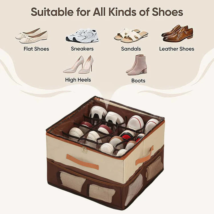 Home Textile Storage Organizer – Foldable with Side Pockets