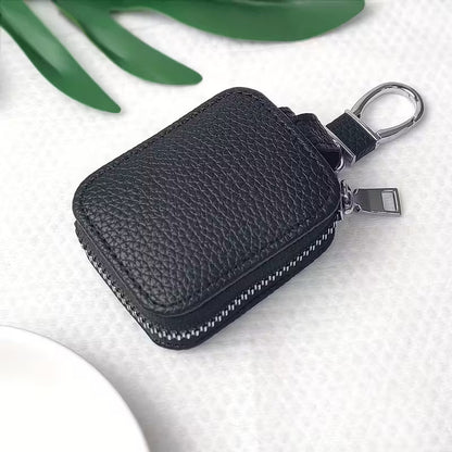 Faux Leather Mini Keychain Pouch & Earbuds Case