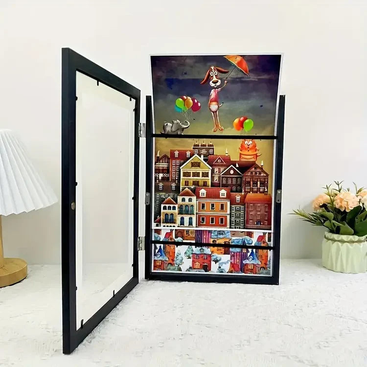 Front Opening Wooden Art Display Frame