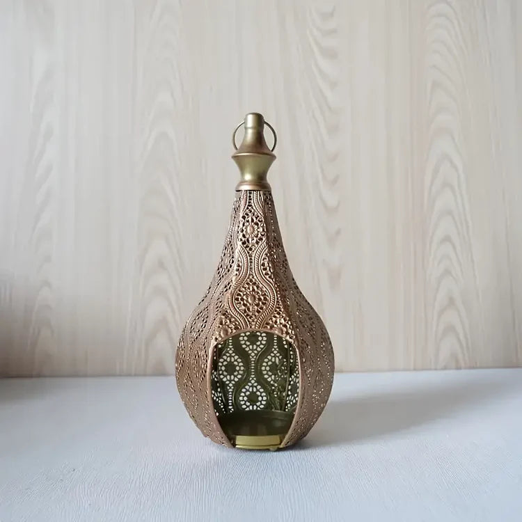 KasbahGlow Moroccan Metal Lantern Candle Holder