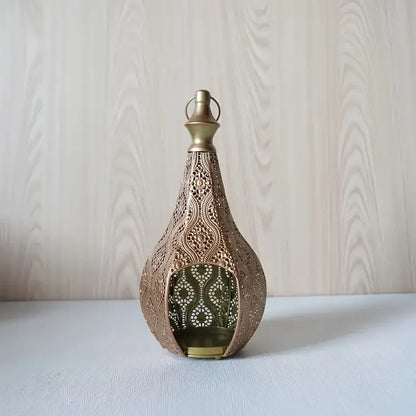 KasbahGlow Moroccan Metal Lantern Candle Holder