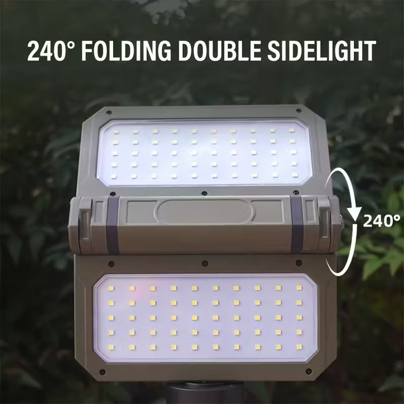 Rechargeable Multifunctional Solar Camping Light – 240° Flood Beam