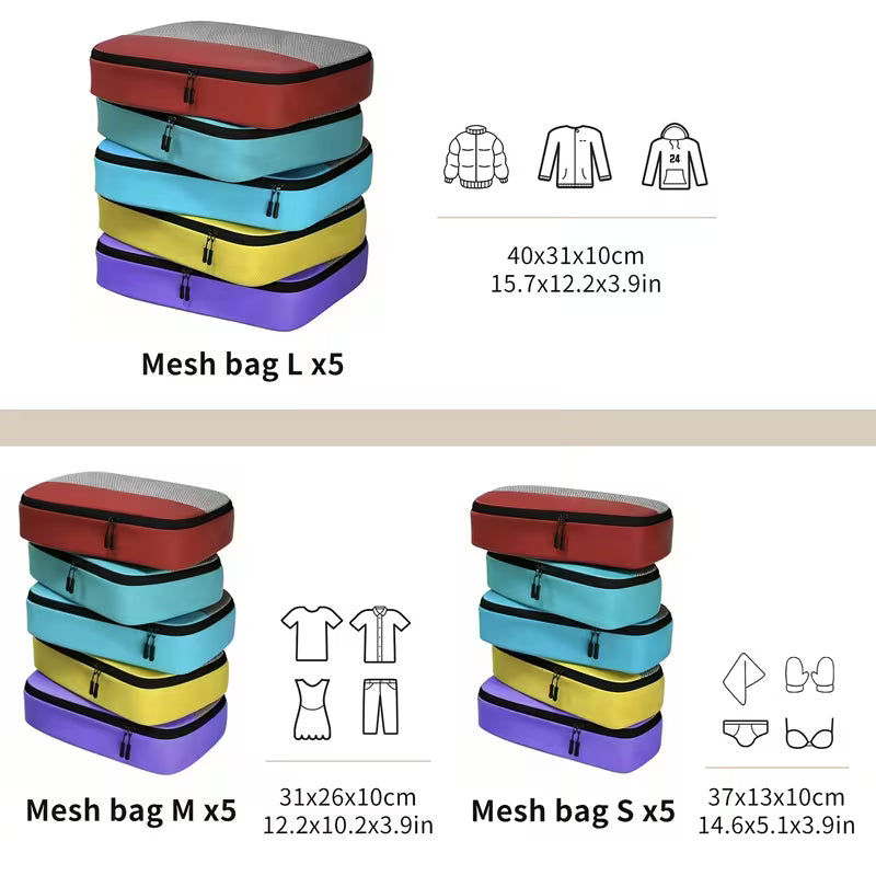 Breathable, Durable Mesh Storage Bags - 5 pack