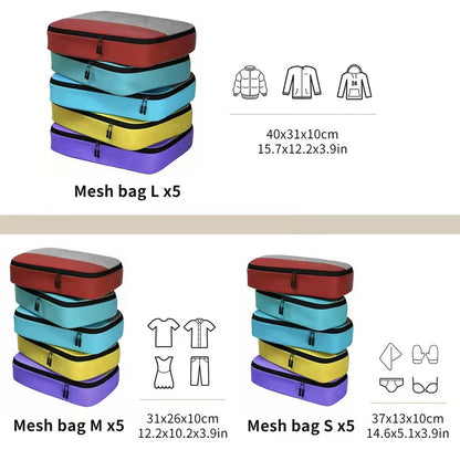 Breathable, Durable Mesh Storage Bags - 5 pack