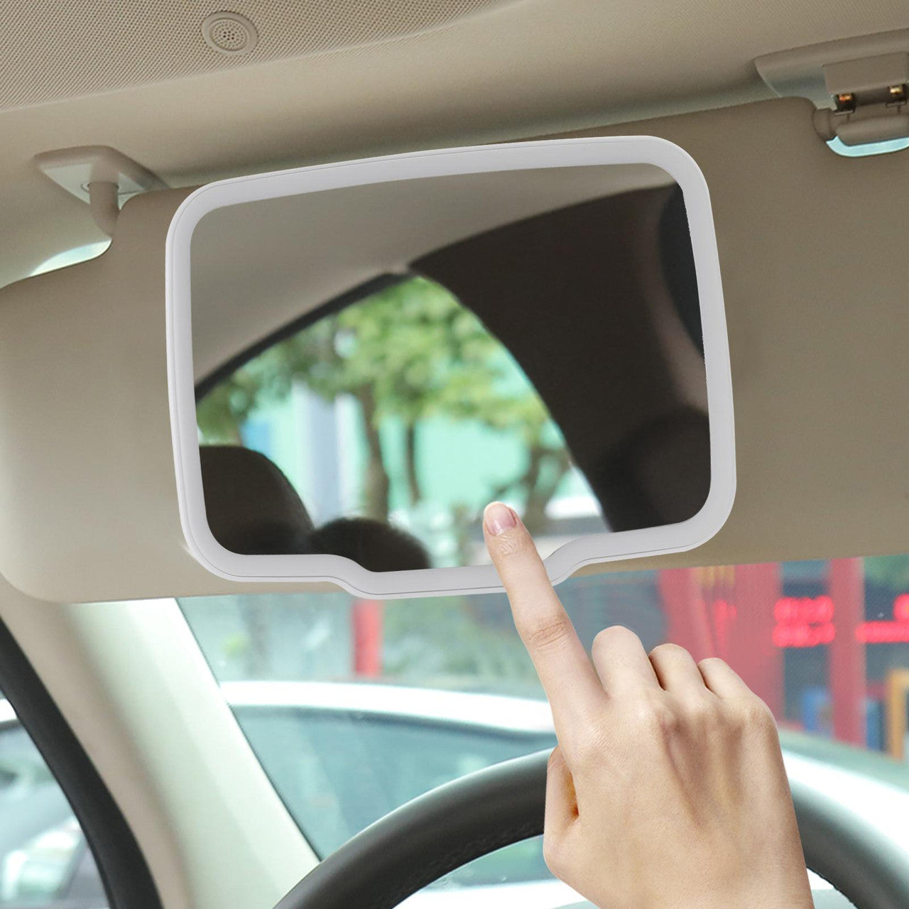 Rechargeable Car Vanity Mirror with LED Lights