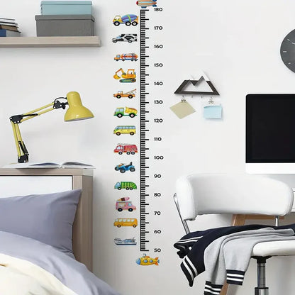 Kids Car & Truck Themed Growth Chart Wall Decal Kit